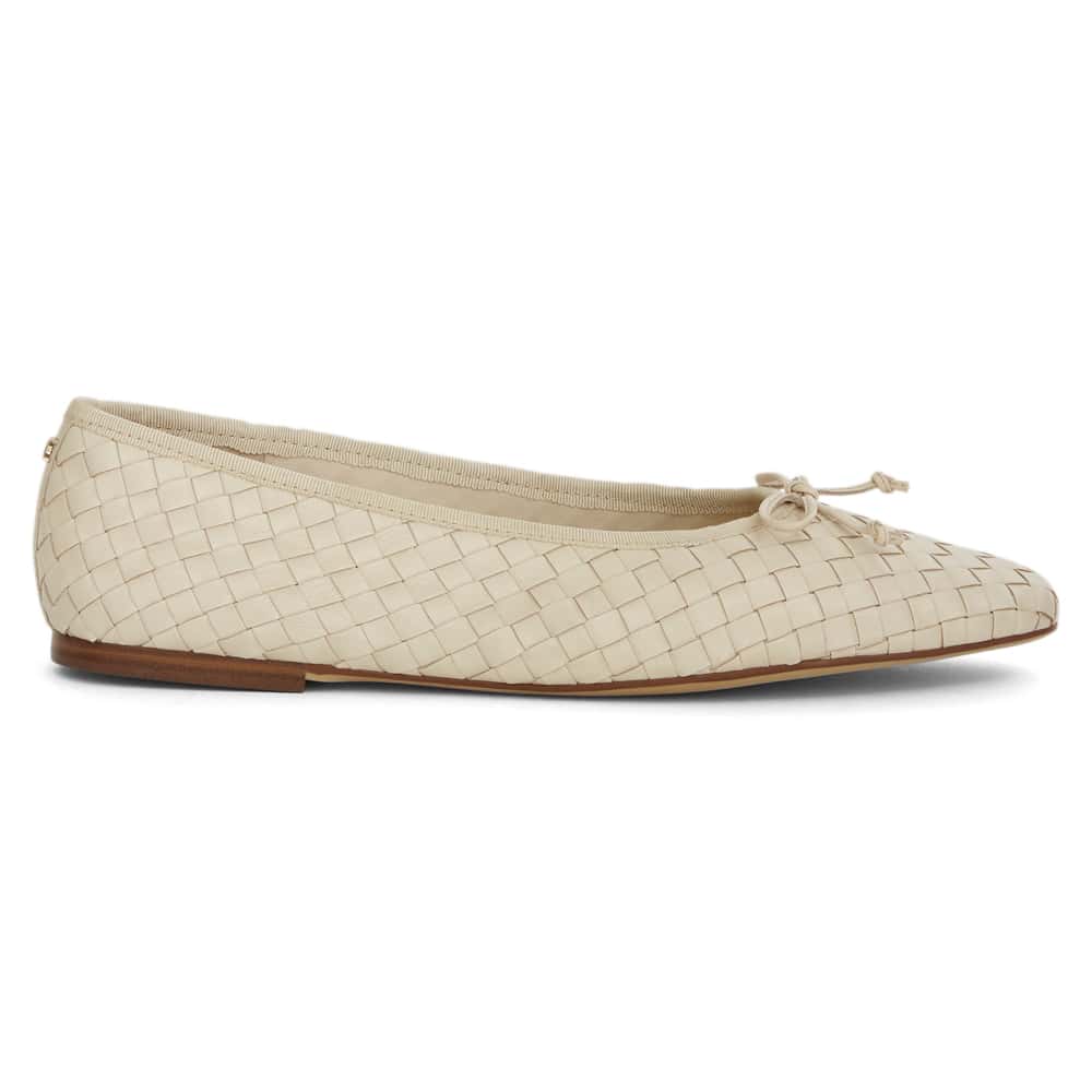 Ruthie Ballet Flat in Mod Ivory Glove Leather