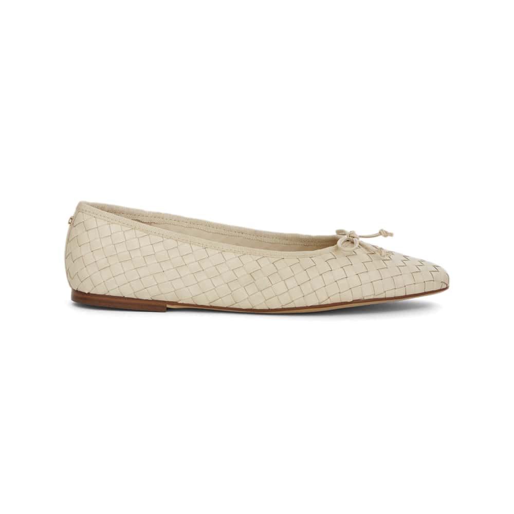 Ruthie Flat in Mod Ivory Glove Leather