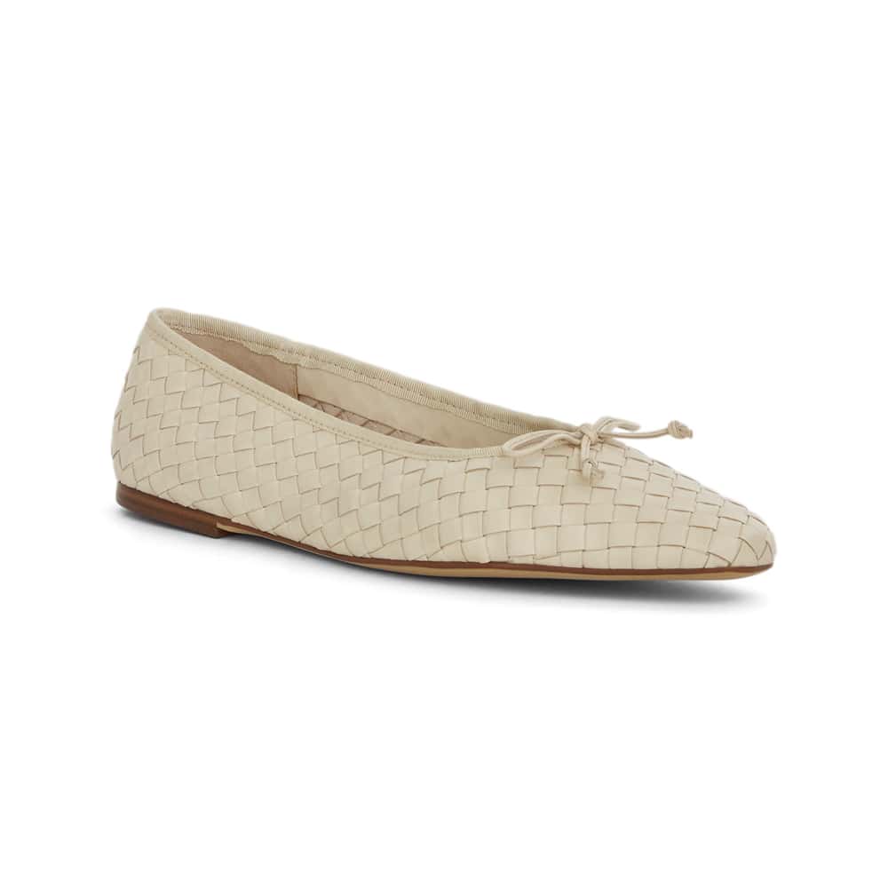 Ruthie Flat in Mod Ivory Glove Leather
