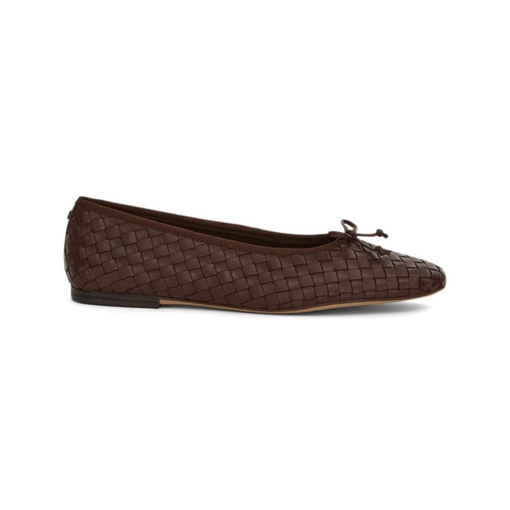 Ruthie Ballet Flat in Silk Rose  Suede