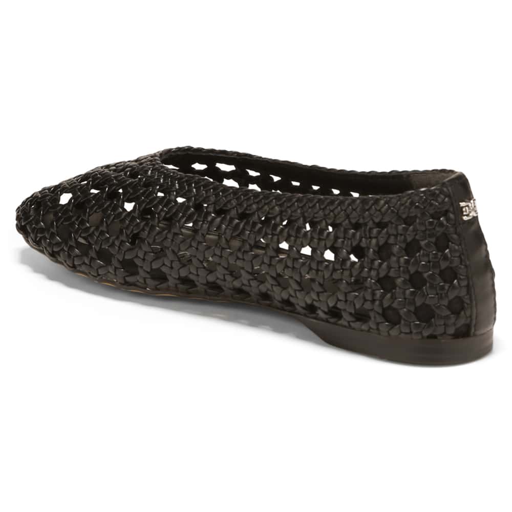 Shira Ballet Flat in Black Leather