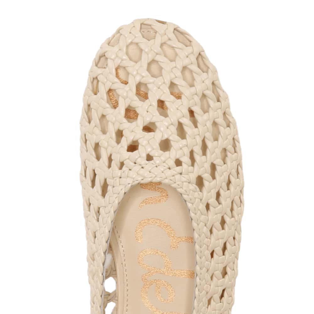 Shira Ballet Flat in Ivory Leather