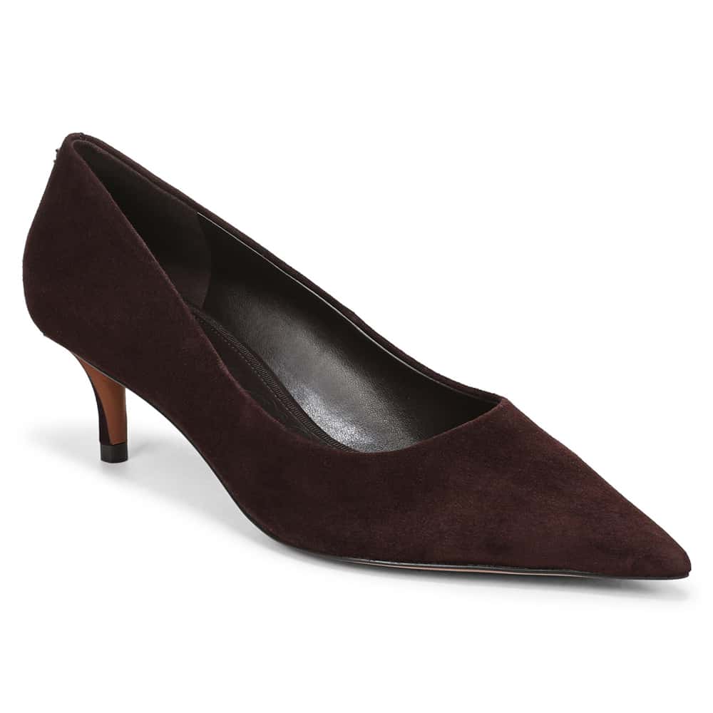 Summer Pumps in Cafe Noir Suede