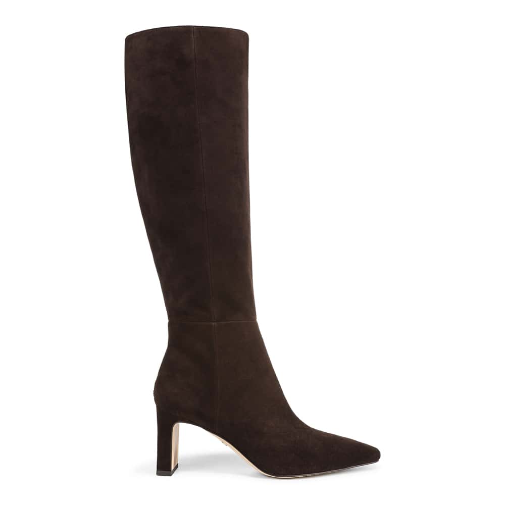 Sylvia Boot in Chocolate Brown Suede