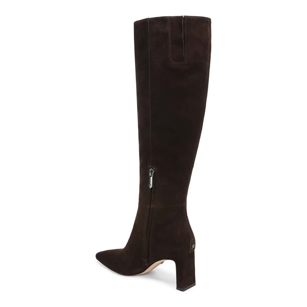Sylvia Boot in Chocolate Brown Suede