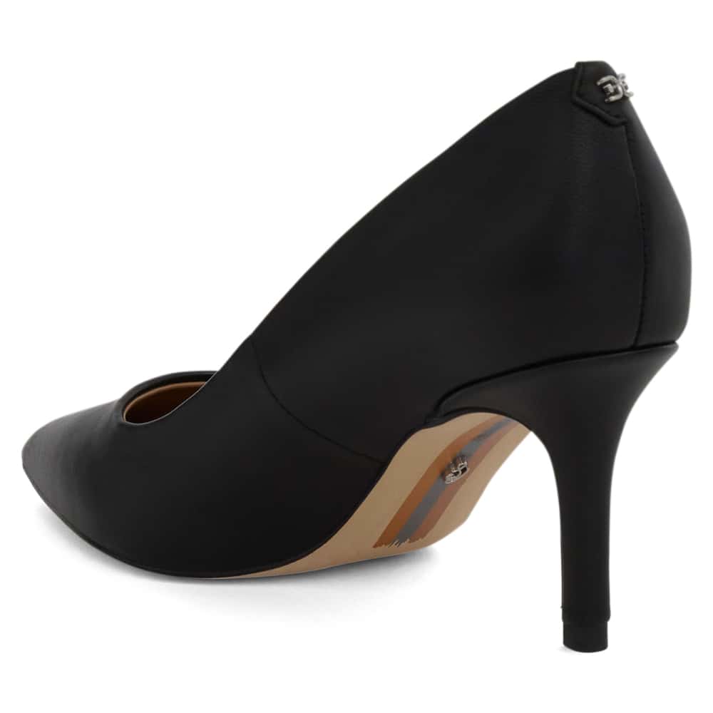 Vienna Heel in Black Leather