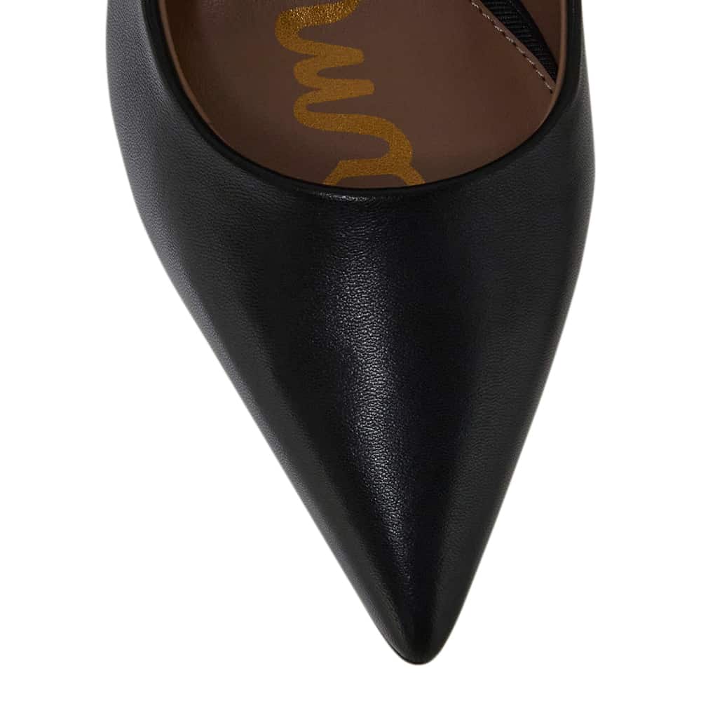Vienna Heel in Black Leather