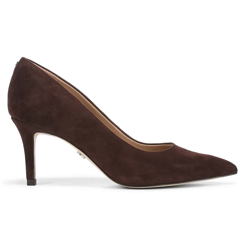 Vienna Heel in Cafe Noir Suede