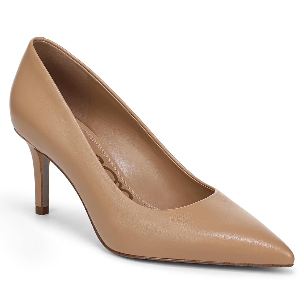 Vienna Heel in French Sand Glove Leather