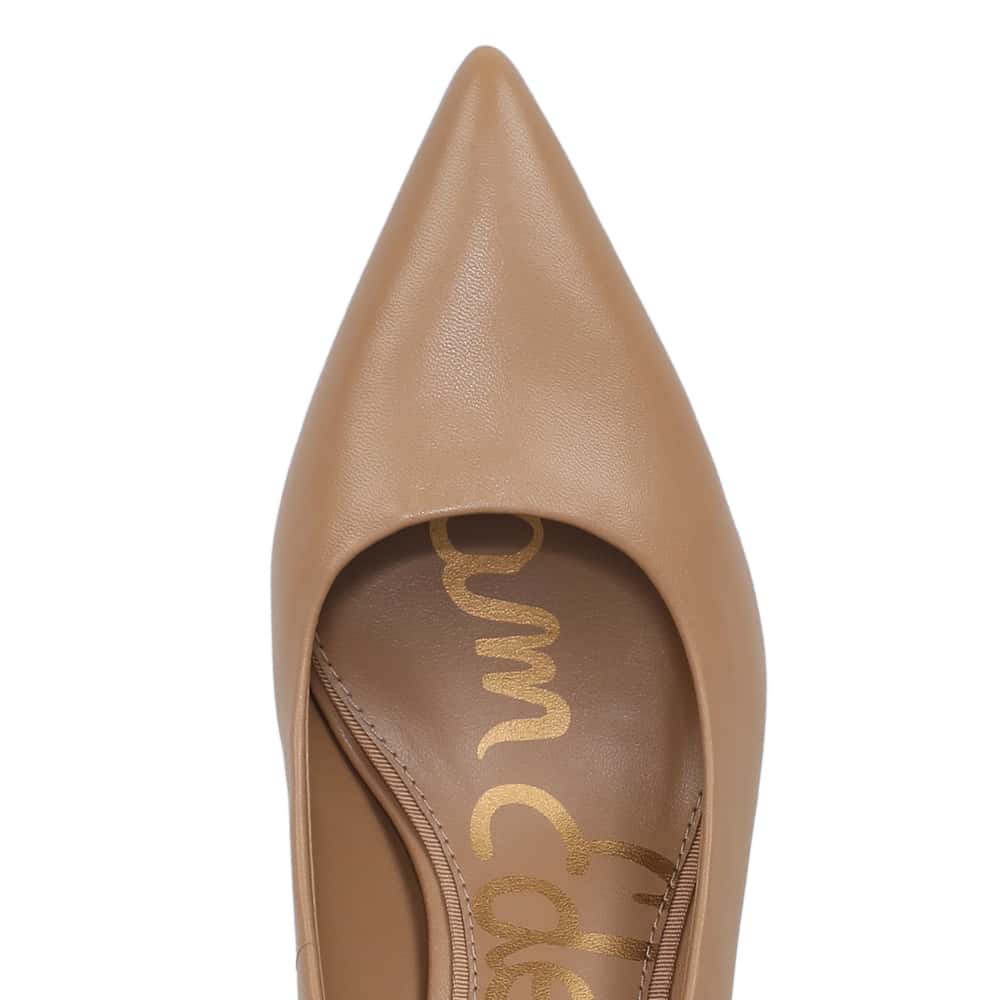 Vienna Heel in French Sand Glove Leather