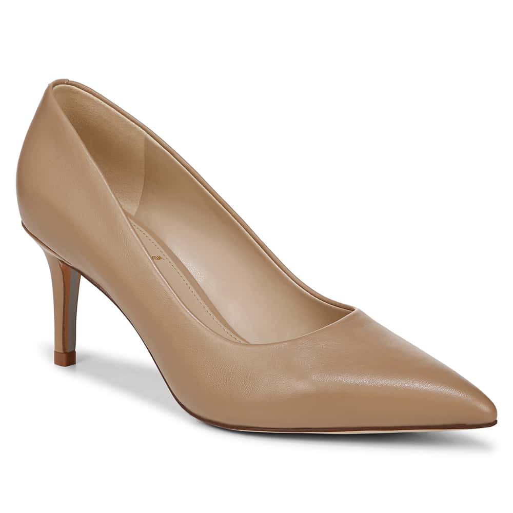 Vienna Heel in Soft Beige Glove Leather