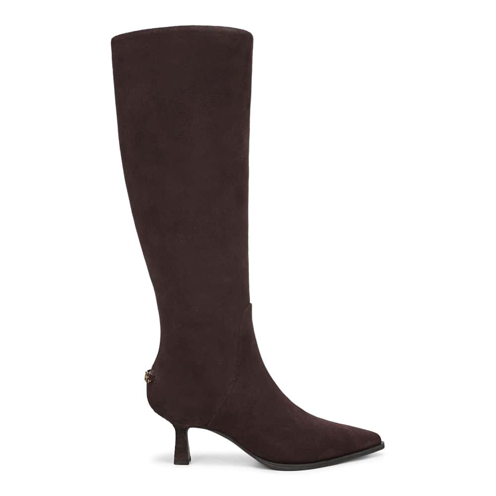 Yulia Boot in Dark Chocolate Suede Suede
