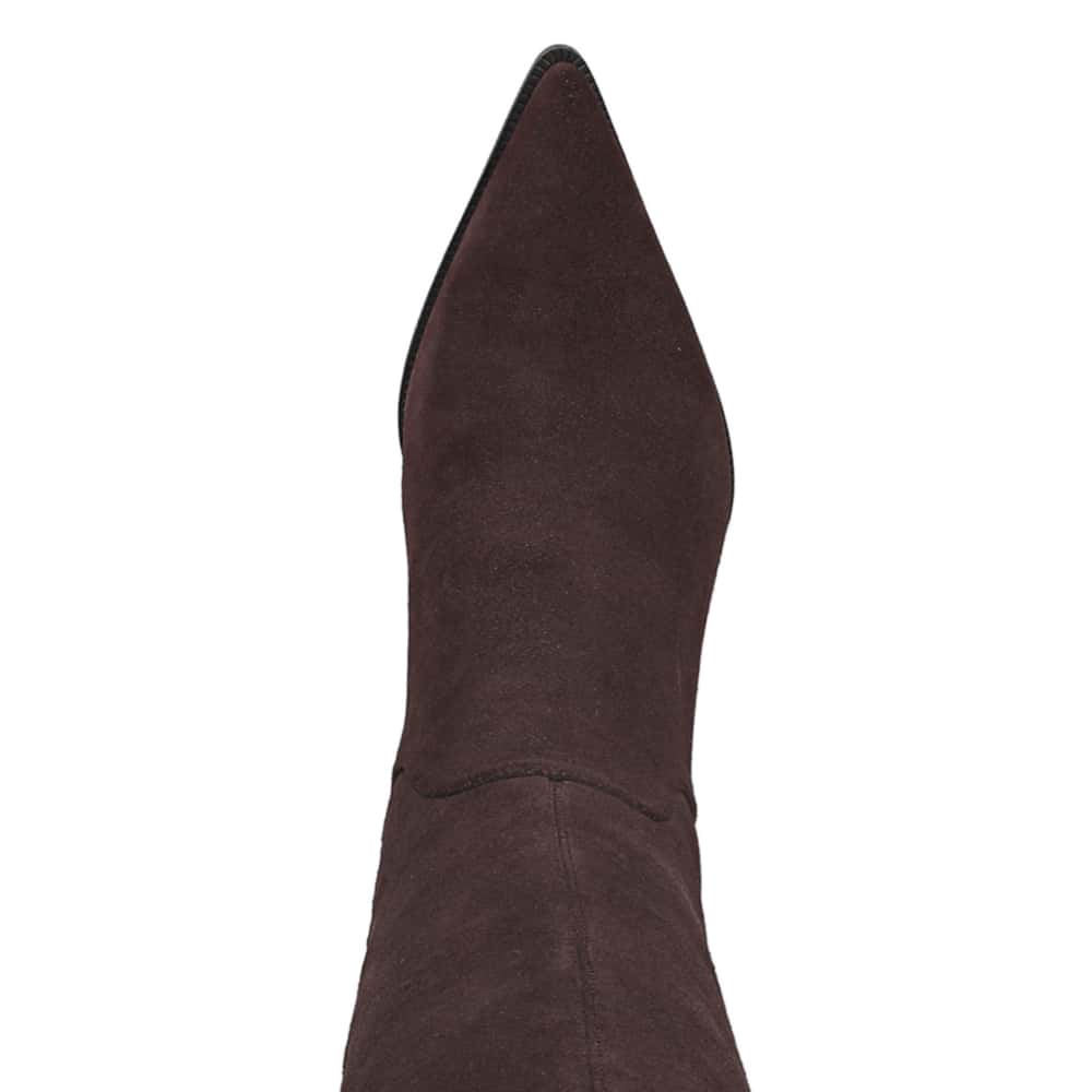Yulia Boot in Dark Chocolate Suede Suede