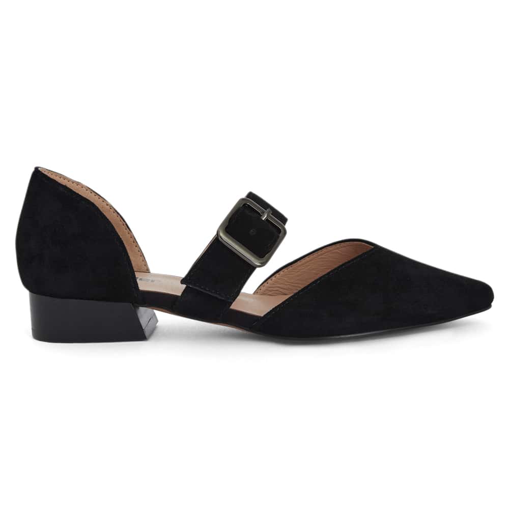 Adore Flat in Black Suede