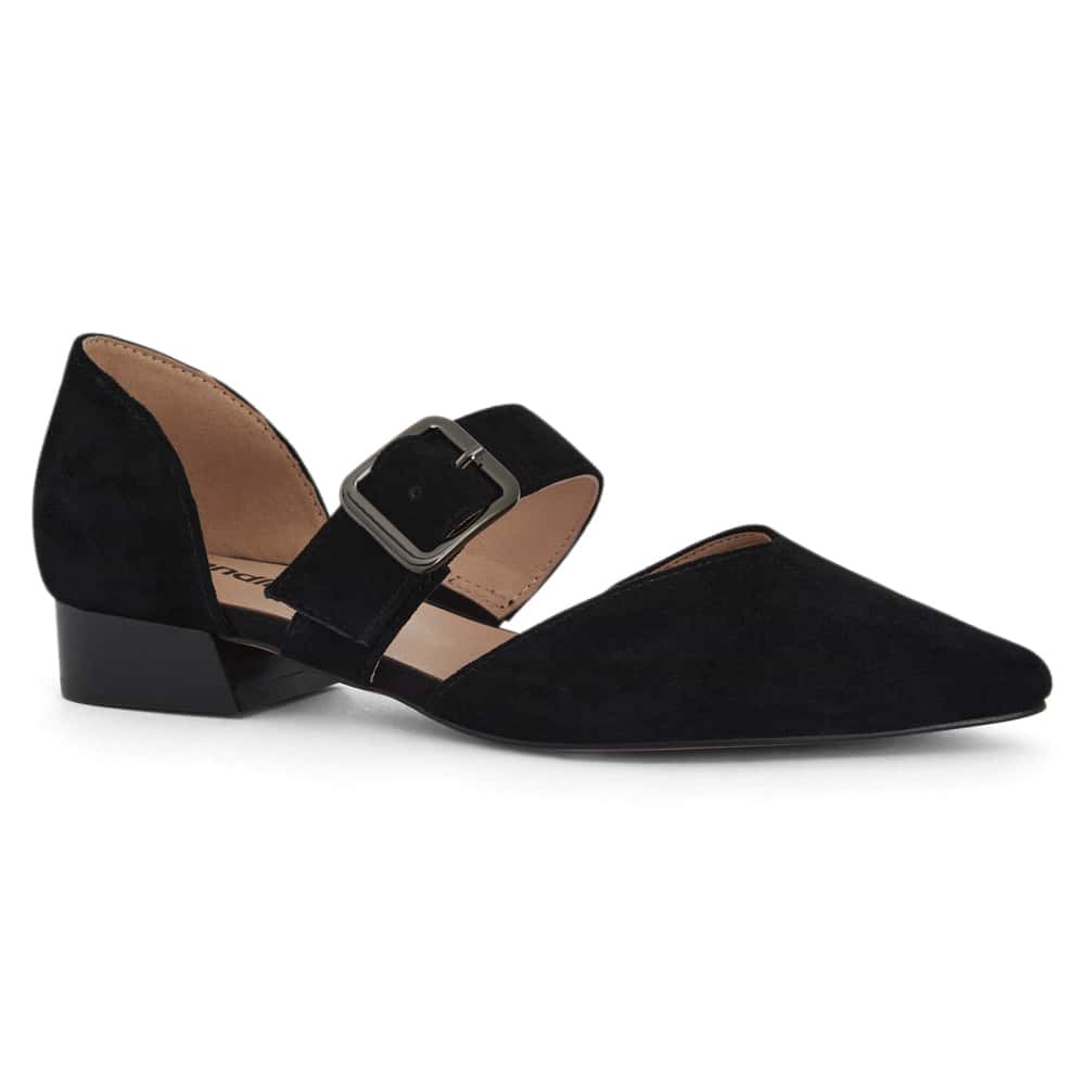 Adore Flat in Black Suede