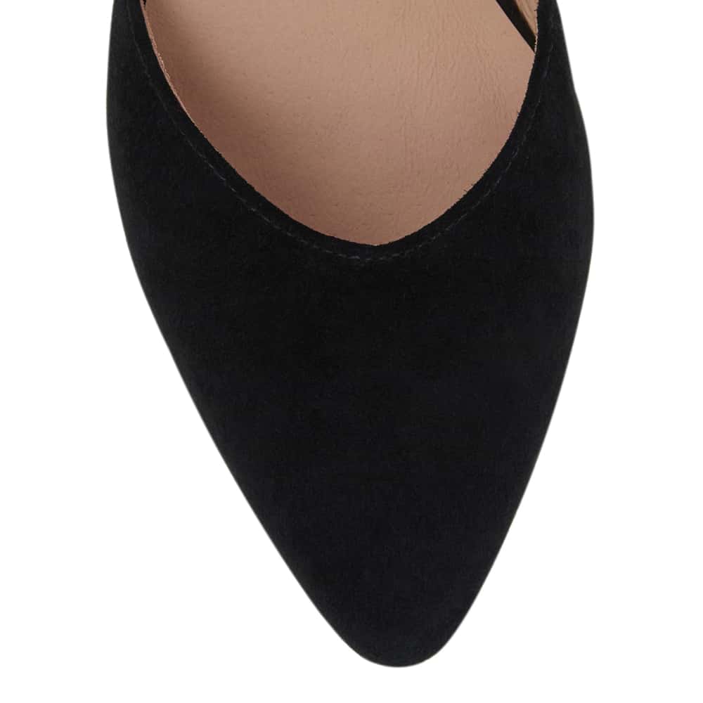 Adore Flat in Black Suede