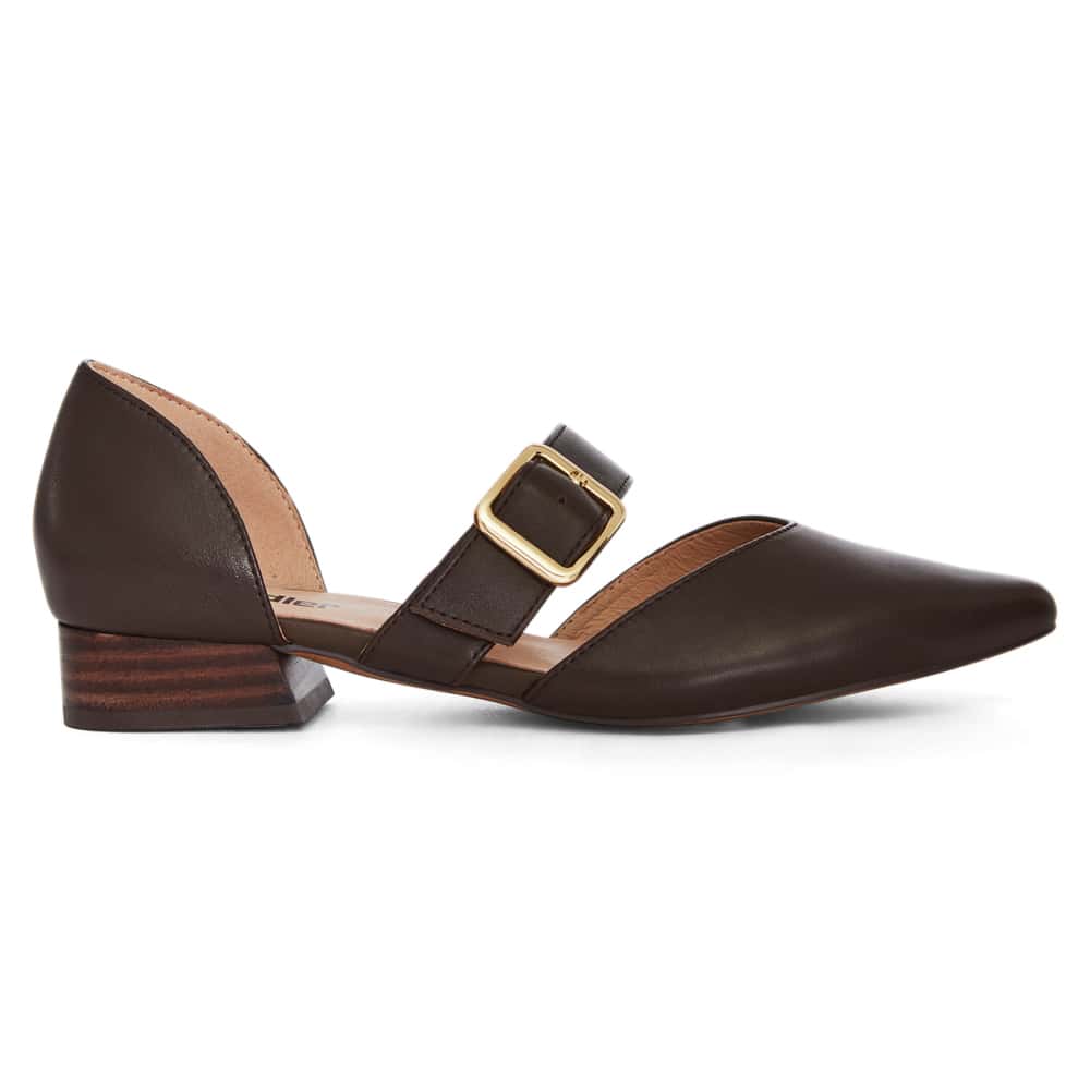 Adore Flat in Chocolate  Leather