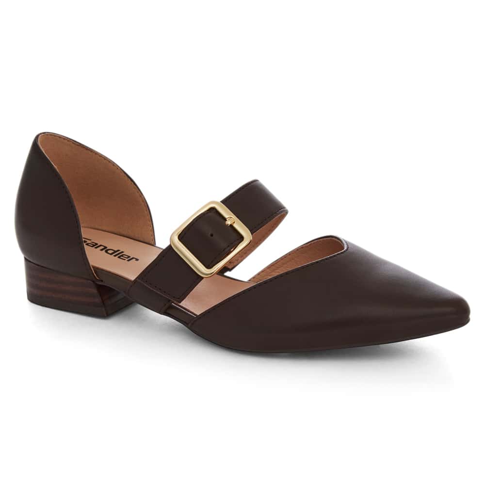 Adore Flat in Chocolate  Leather