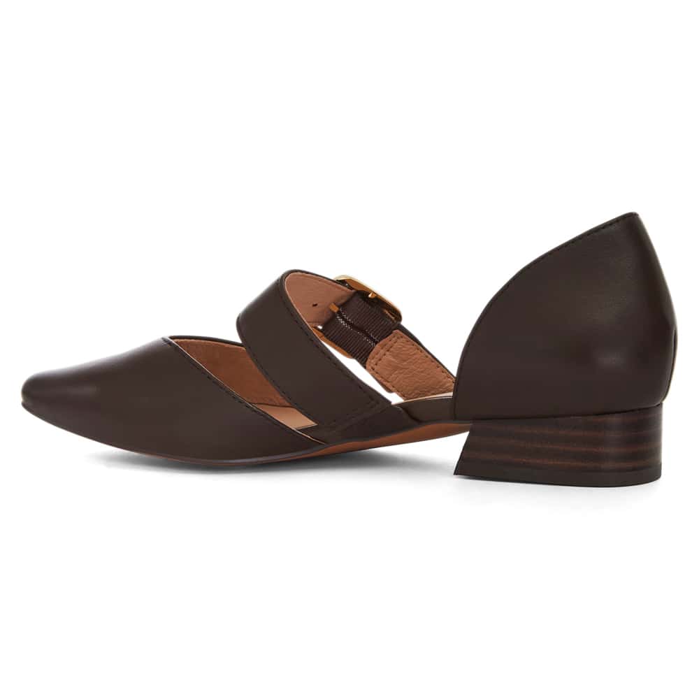 Adore Flat in Chocolate  Leather
