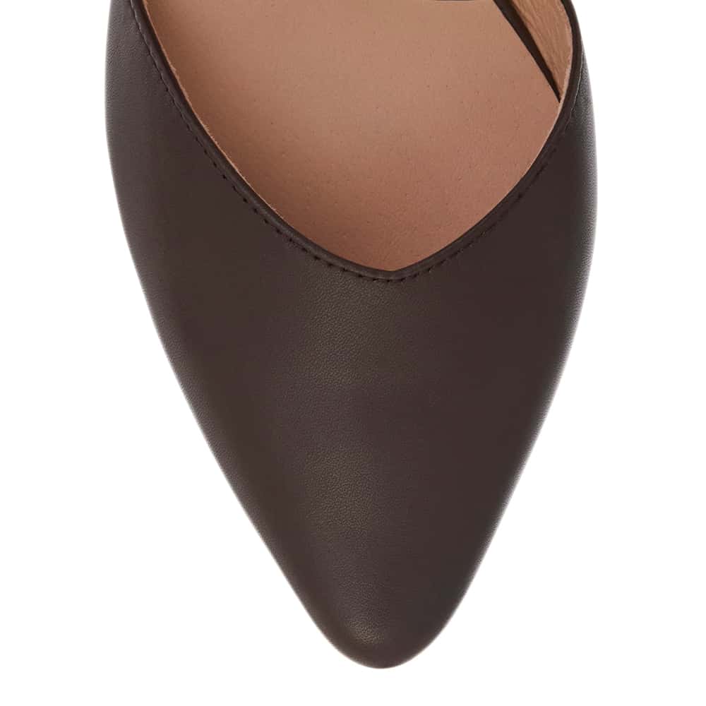 Adore Flat in Chocolate  Leather