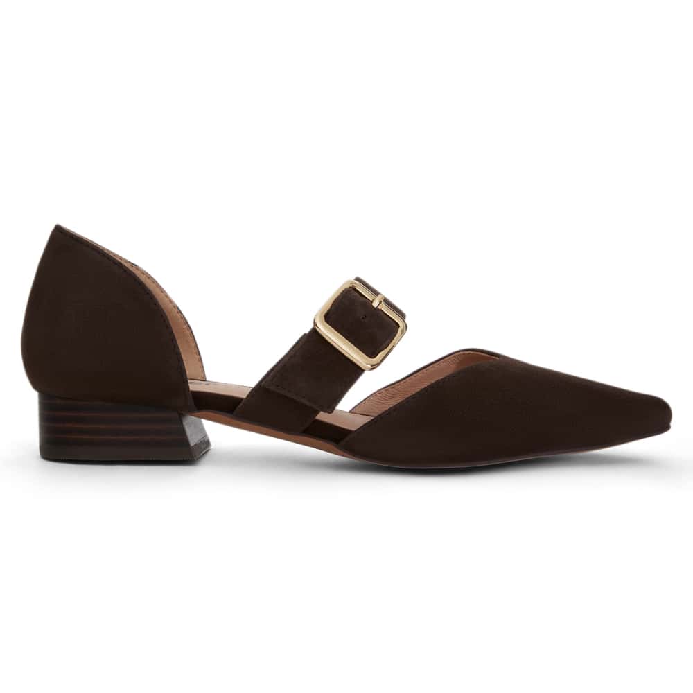 Adore Flat in Chocolate  Suede