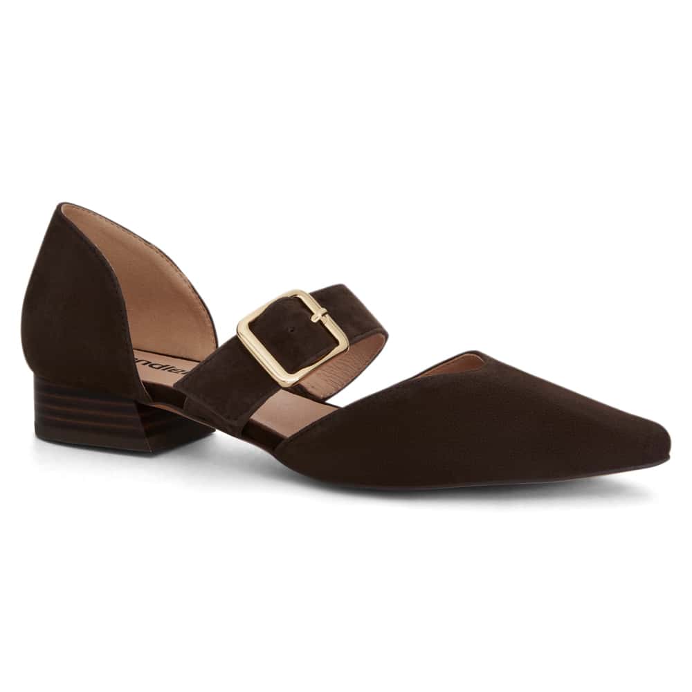 Adore Flat in Chocolate  Suede