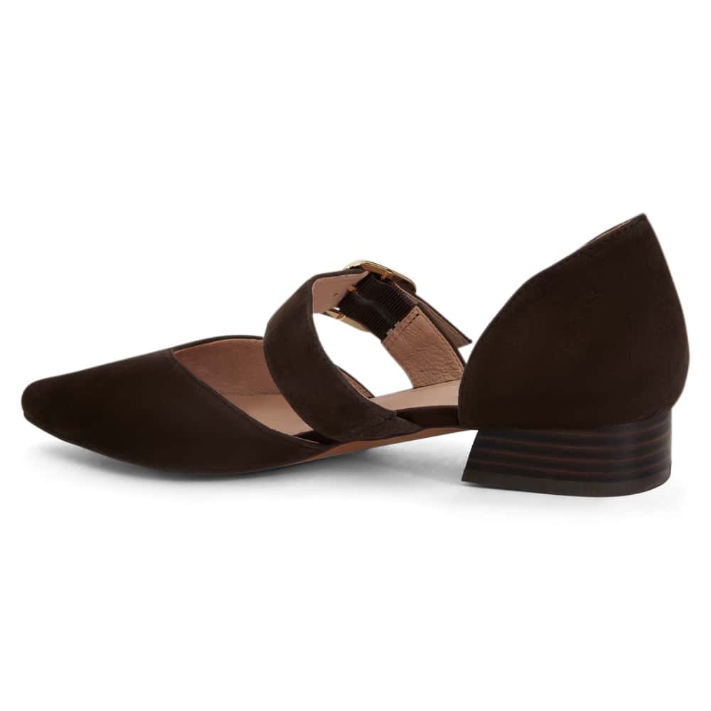 Adore Flat in Chocolate  Suede