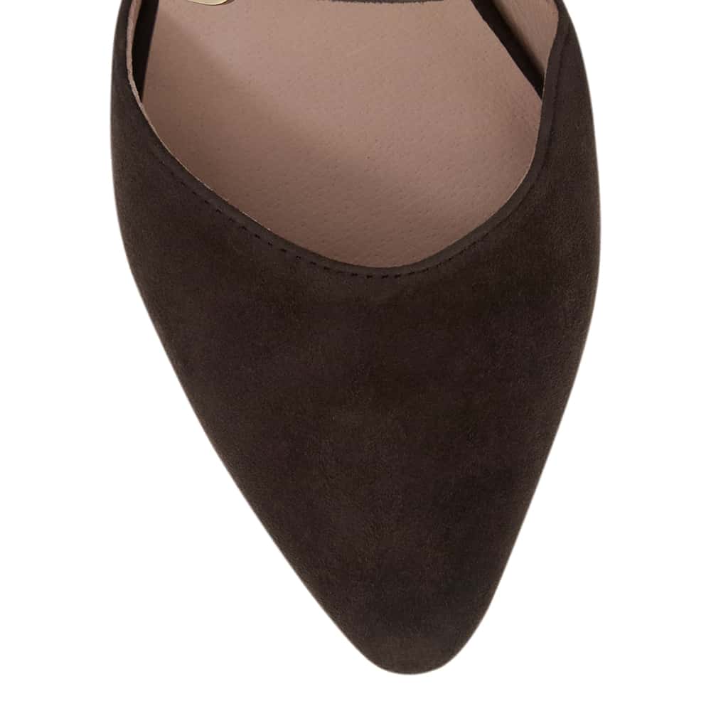 Adore Flat in Chocolate  Suede