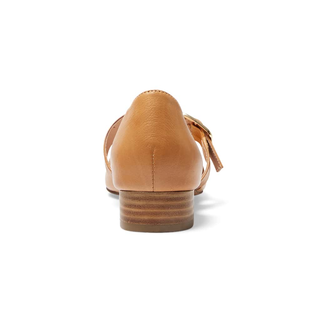 Adore Flat in Tan Leather