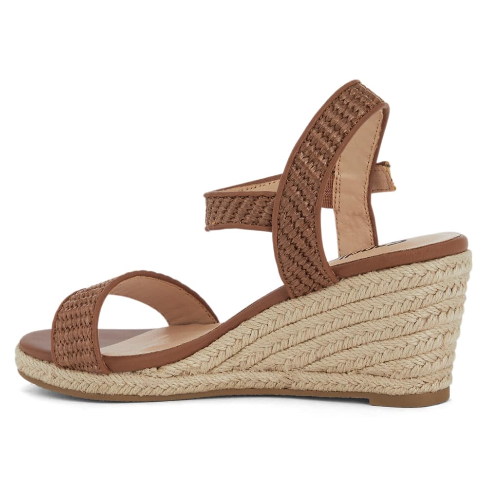 Africa Wedge in Tan Raffia