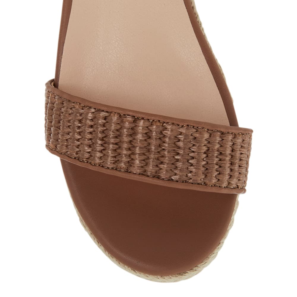 Africa Wedge in Tan Raffia