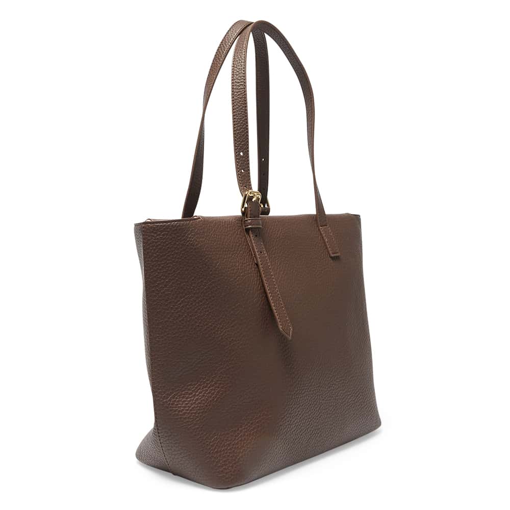Aida Tote in Chocolate Pebble