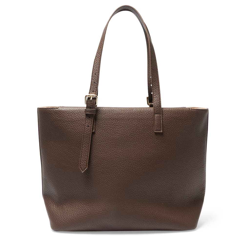 Aida Tote in Chocolate Pebble
