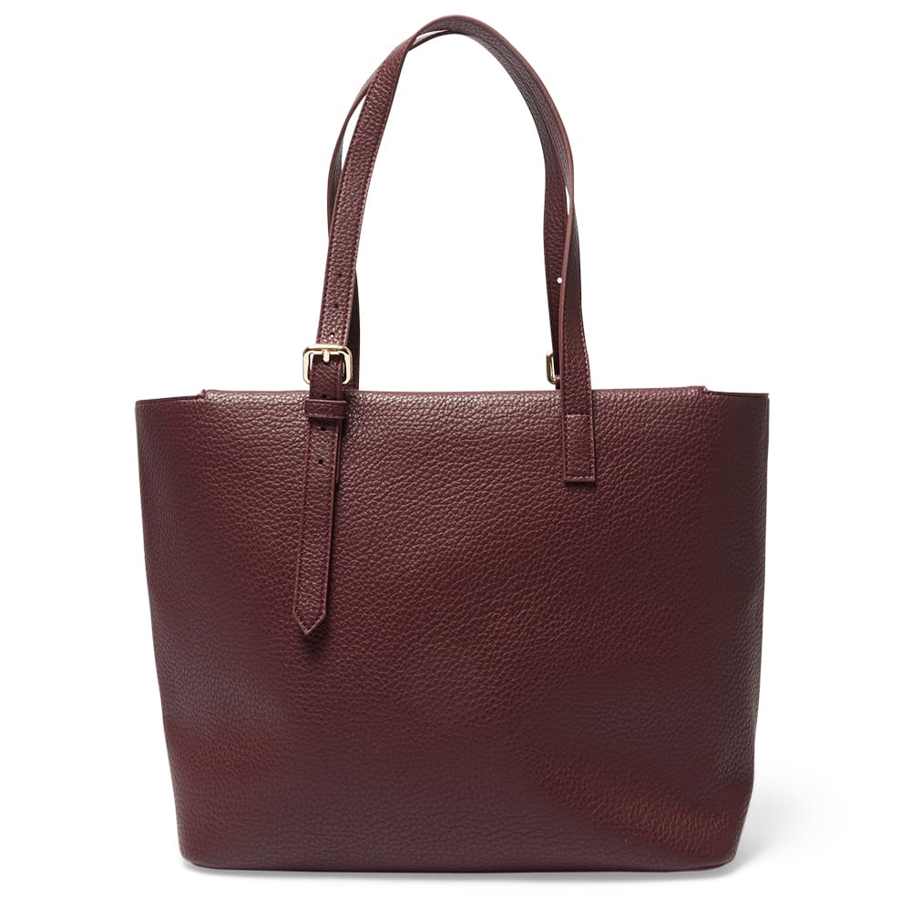 Aida Tote in Wine Pebble