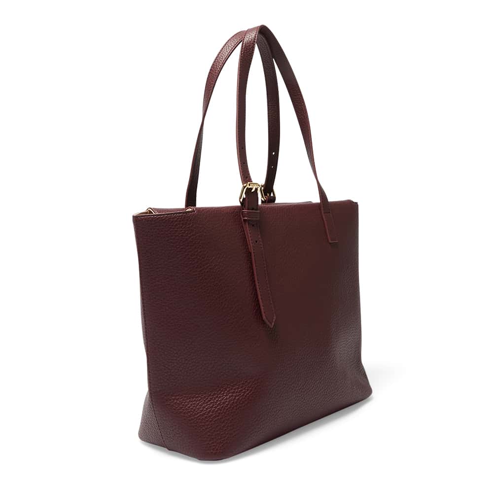 Aida Tote in Wine Pebble