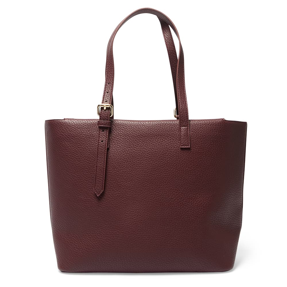 Aida Tote in Wine Pebble