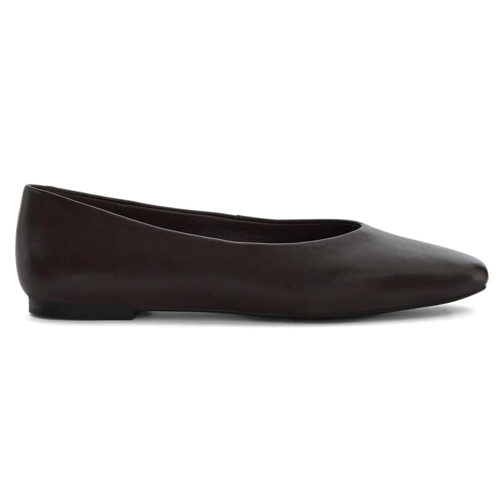 Amanda Ballet Flat in Chocolate  Leather