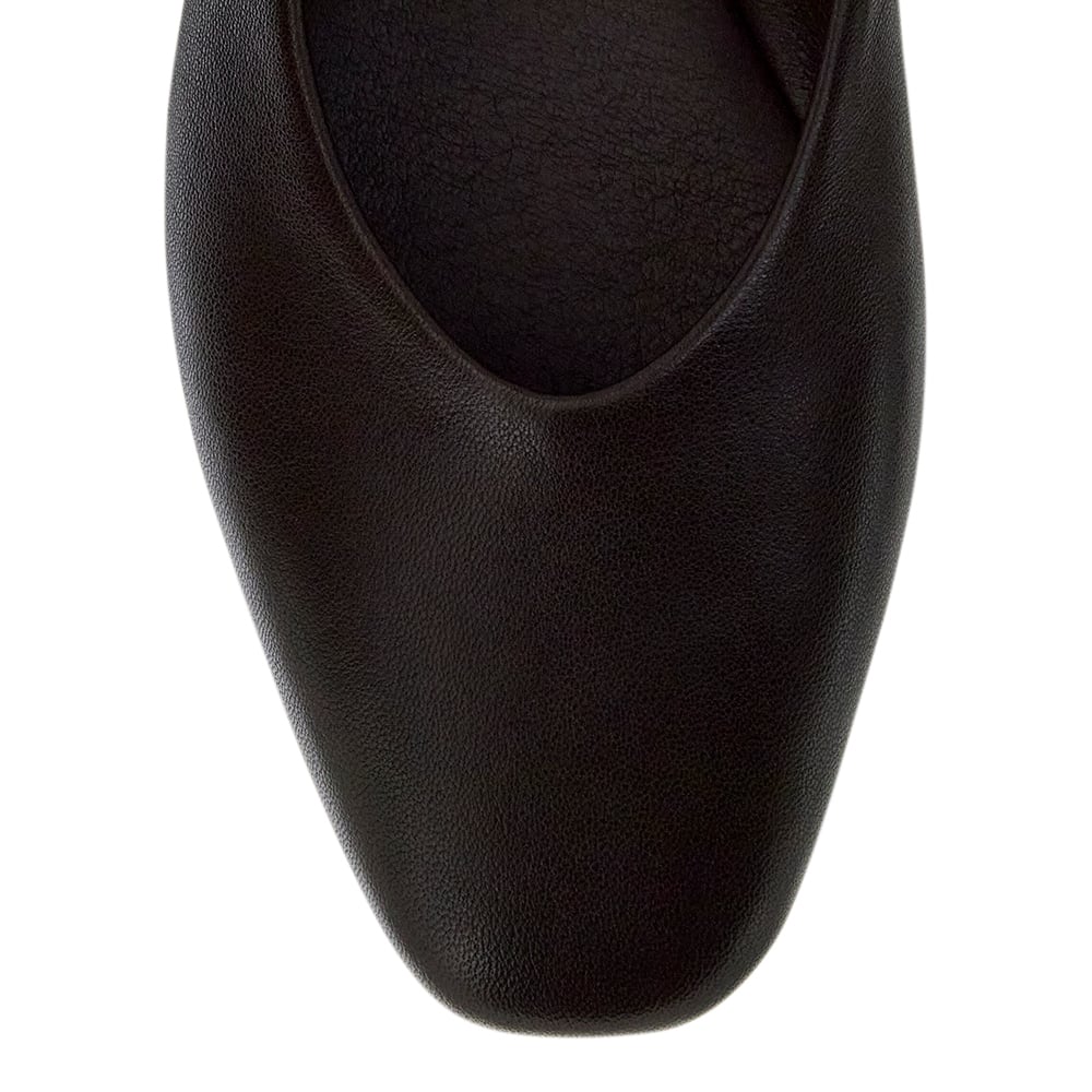 Amanda Ballet Flat in Chocolate  Leather