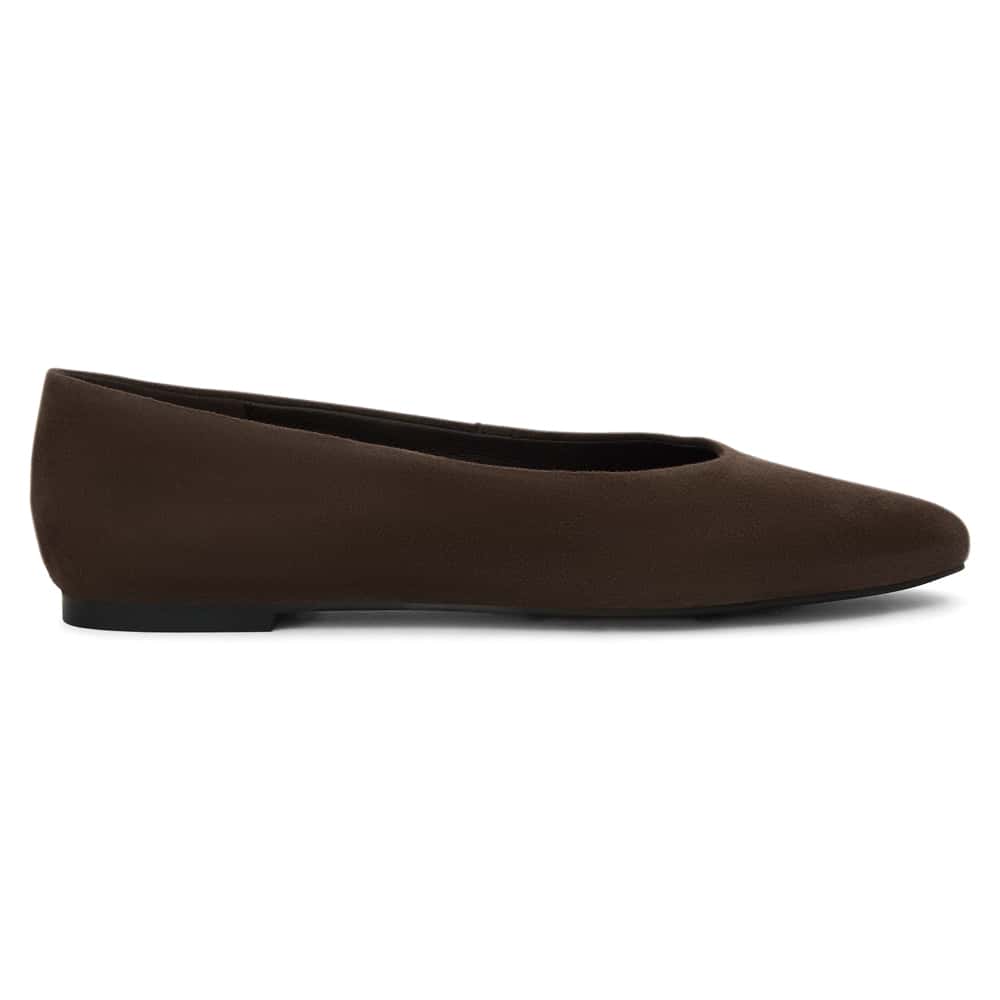 Amanda Ballet Flat in Chocolate  Suede