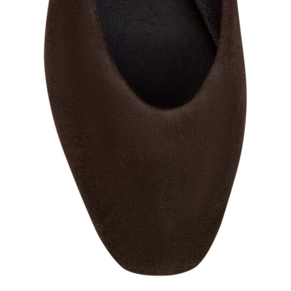 Amanda Ballet Flat in Chocolate  Suede