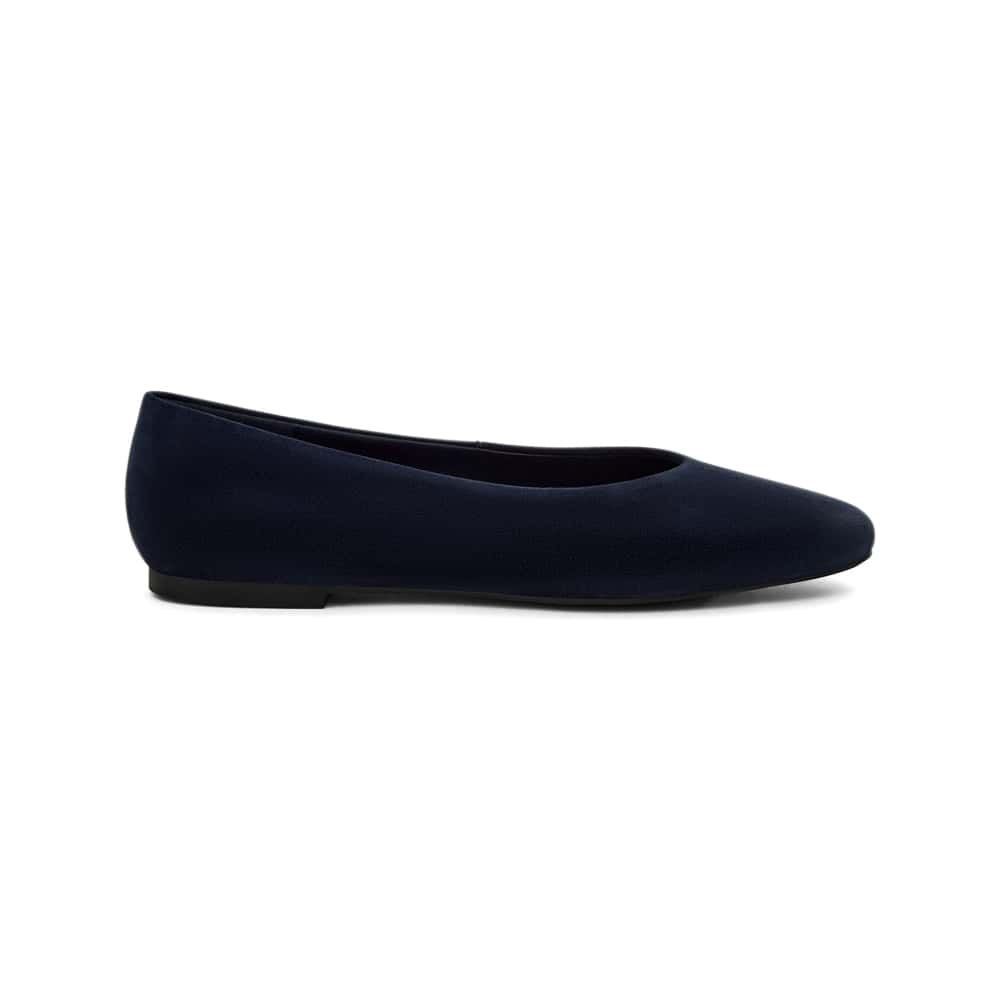 Amanda Ballet Flat in Navy Suede
