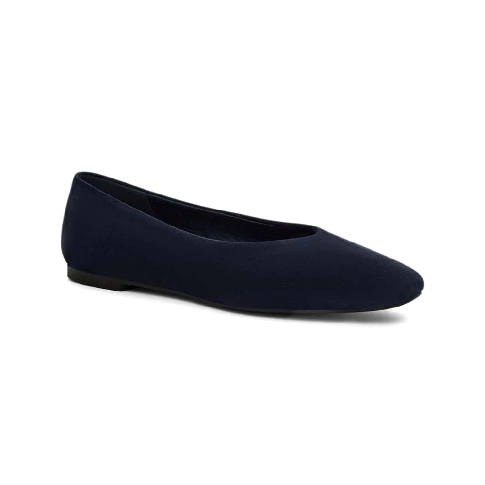 Amanda Ballet Flat in Navy Suede