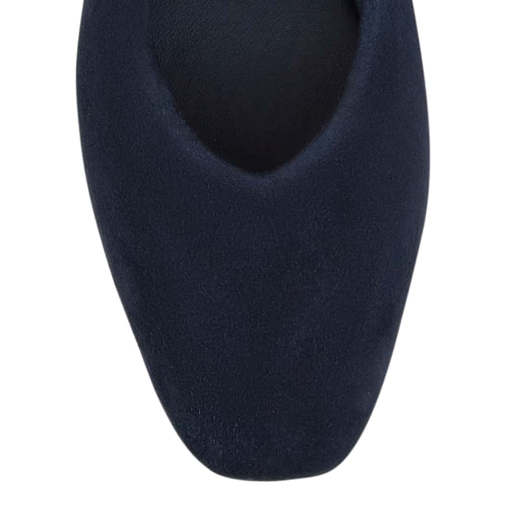 Amanda Ballet Flat in Navy Suede