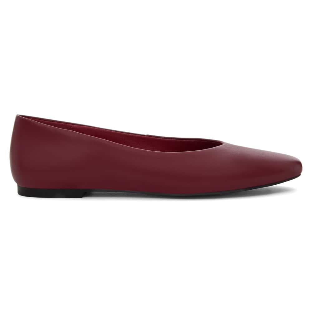 Amanda Ballet Flat in Red Leather
