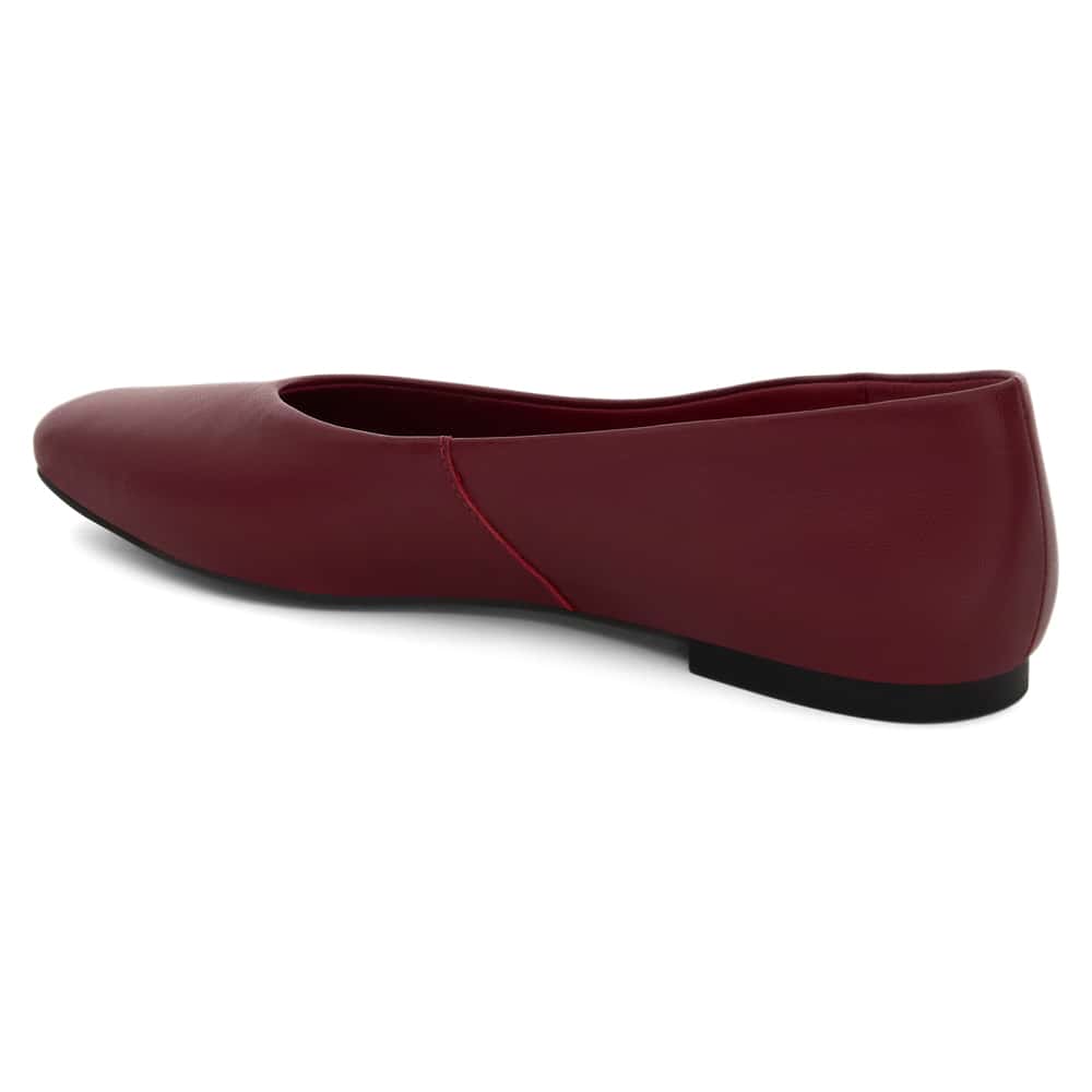 Amanda Ballet Flat in Red Leather