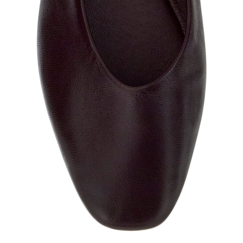 Amanda Ballet Flat in Wine   Leather