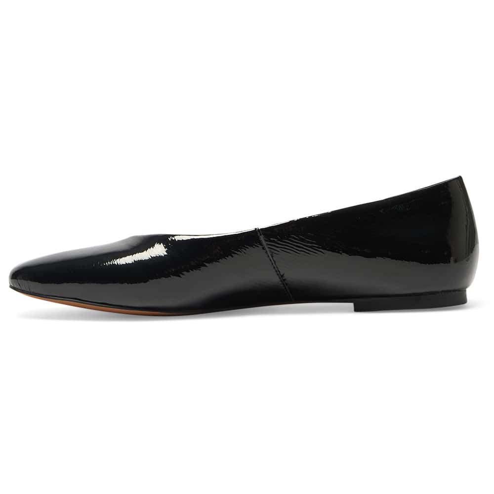 Amanda Ballet Flat in Black Patent