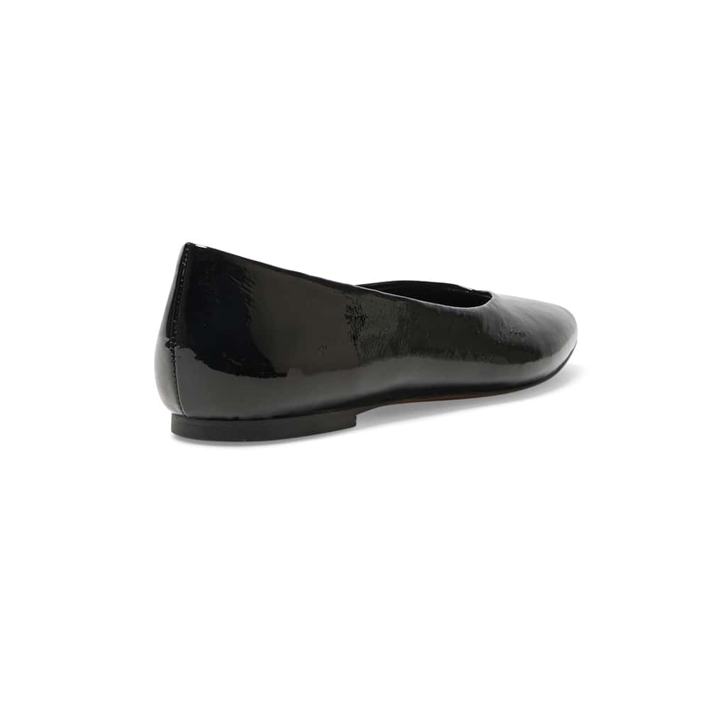Amanda Ballet Flat in Black Patent