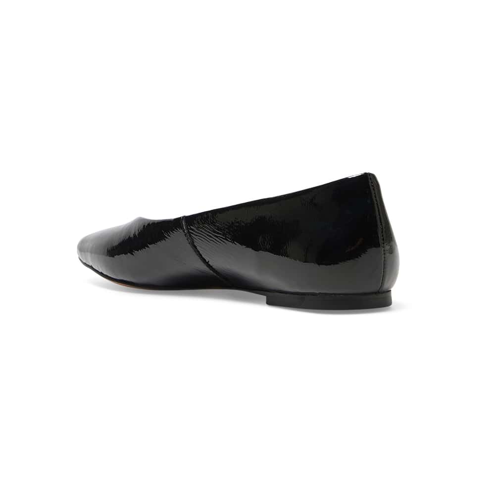 Amanda Ballet Flat in Black Patent