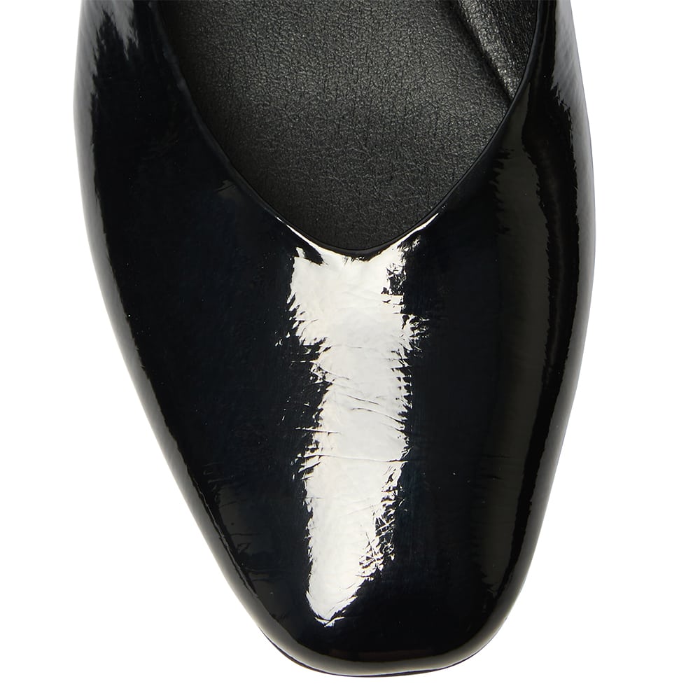 Amanda Ballet Flat in Black Patent